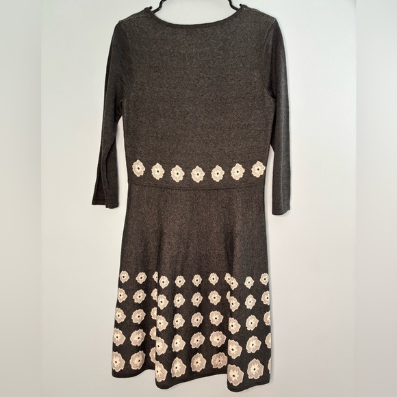 Nine West Women's Sweater Dress Size Small Navy Blue Midi A-line Fit & Flare - Picture 2 of 4